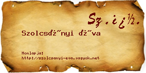 Szolcsányi Éva névjegykártya